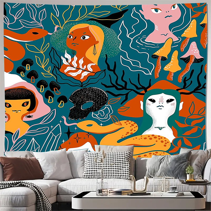 Home Landing Textiles - Dromerig bos tapijt muur opknoping mystieke