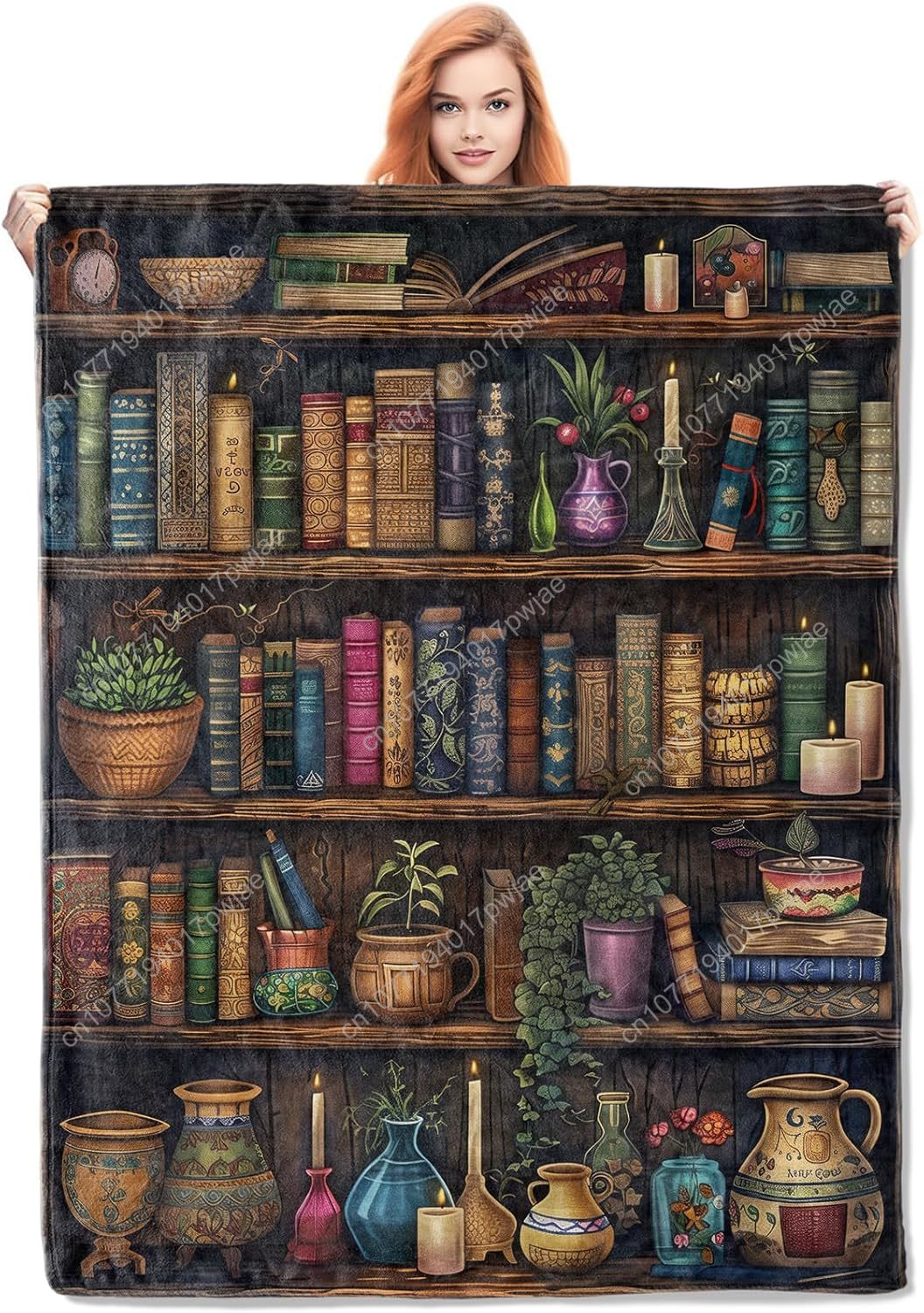 Home Textiles Blanket - Vintage boekenplankdeken Lezen Fleece gooien met