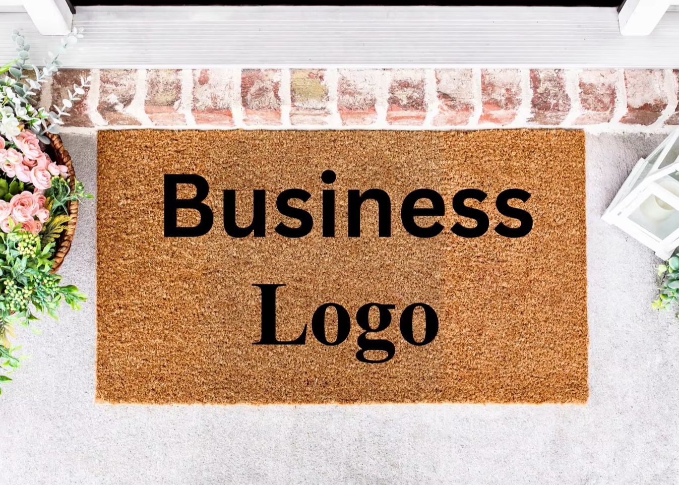Home Textiles Logo - Gepersonaliseerde tekstmat met bedrijfslogo, deurmat, antislip,