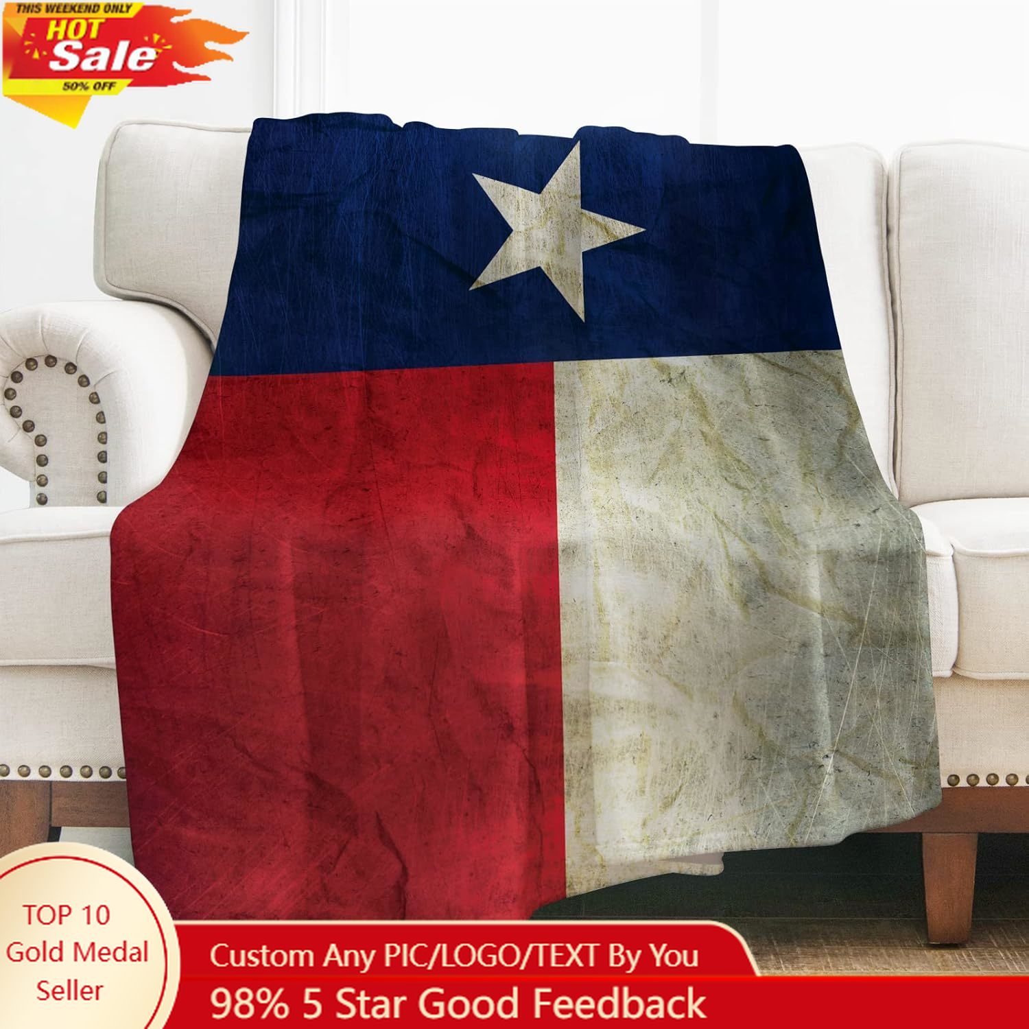 Home Textiles Blanket - Levens Texas Vlag Gooi Deken Cadeaus