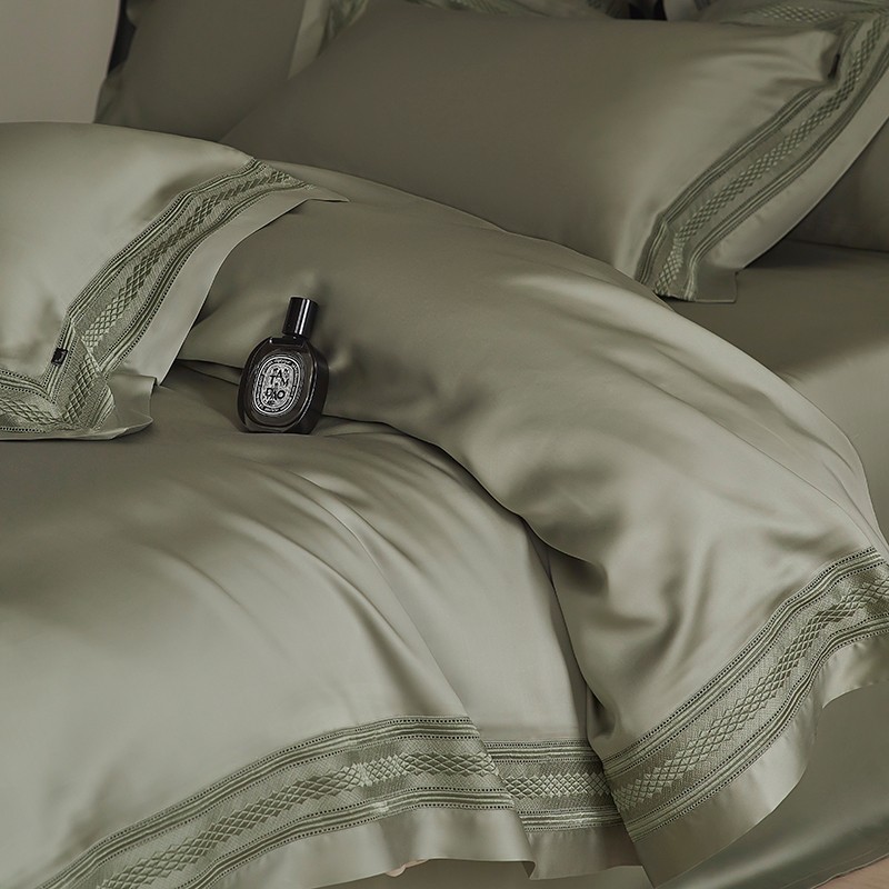 Home Textiles Premium - Premium Matcha Groen/Stoffig Roze Chique Uitgehold