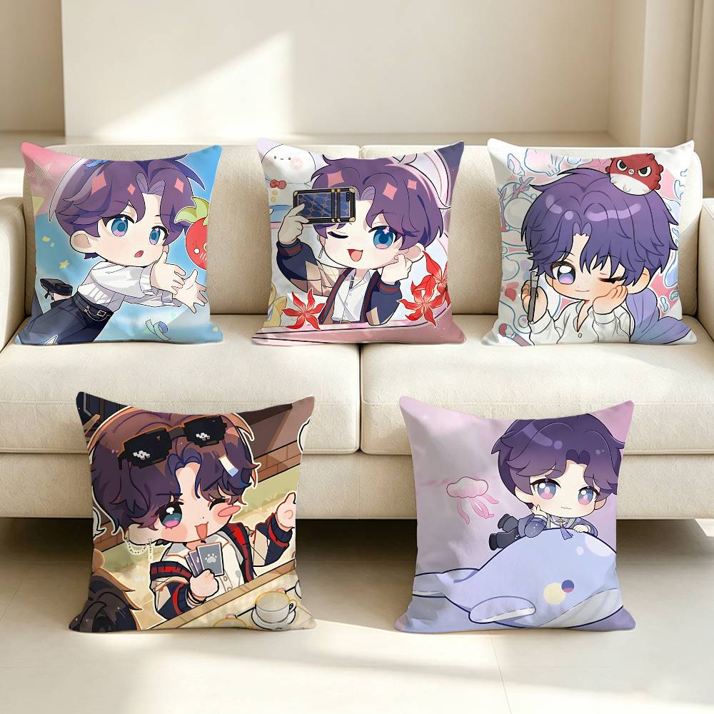 Home Landing Textiles - Qi-Yu R-Rafayel LandS Game Chibi vierkante