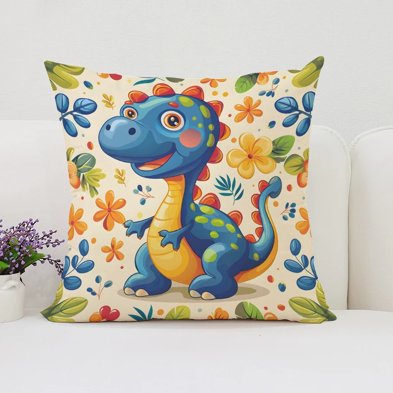 Home Landing Textiles - Dinosaur Land throw pillow cover with