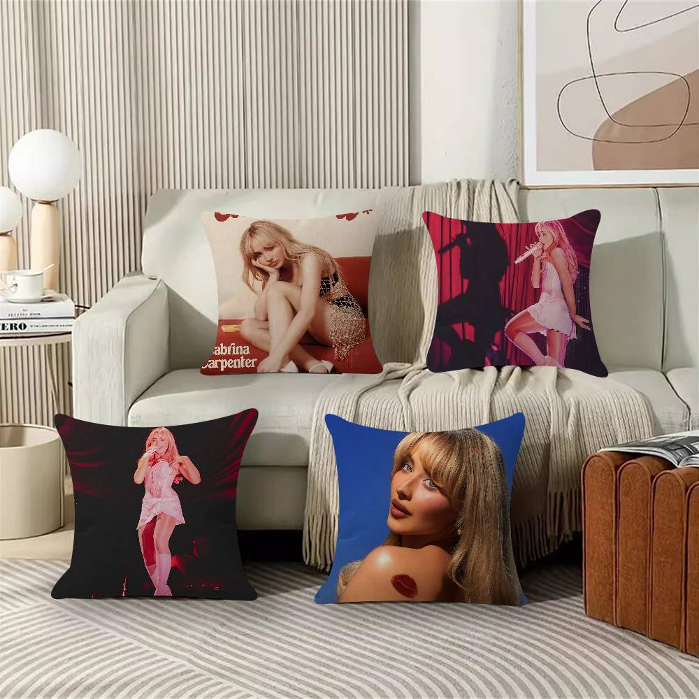 Home Fashion Textiles - Modezangeres S-Sabrina C-Carpenter Kussensloop Bankkussenhoes Thuis