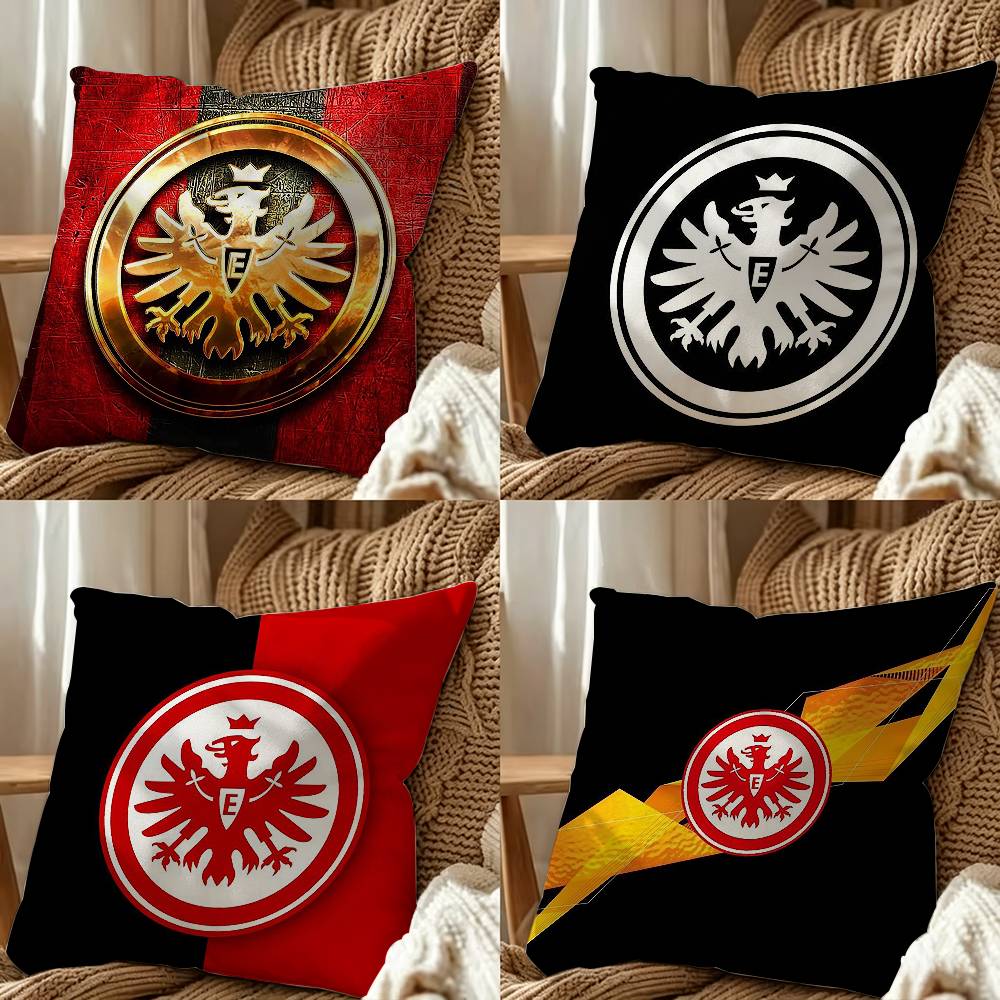 Home Textiles Frankfurt - E-Eintracht F-Frankfurt Beroemde dubbelzijdig bedrukte kussenhoes