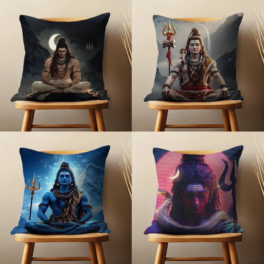 Home Textiles India - India Art Lord Shivasjpg kussensloop voor