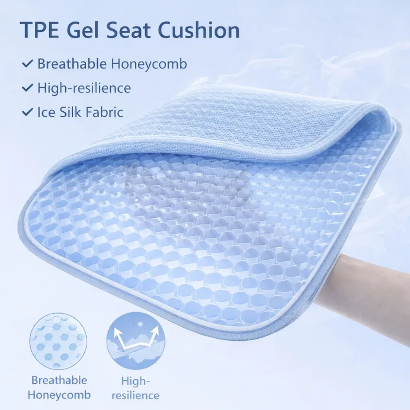 Cooling Pillow Gel - TPE Gel Zitkussen Zomer Ademend Honingraat