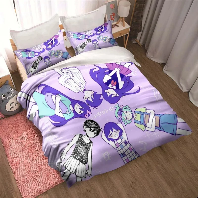 Home Fashion Textiles - Mode 3D Gedrukt Anime Omori Beddengoed