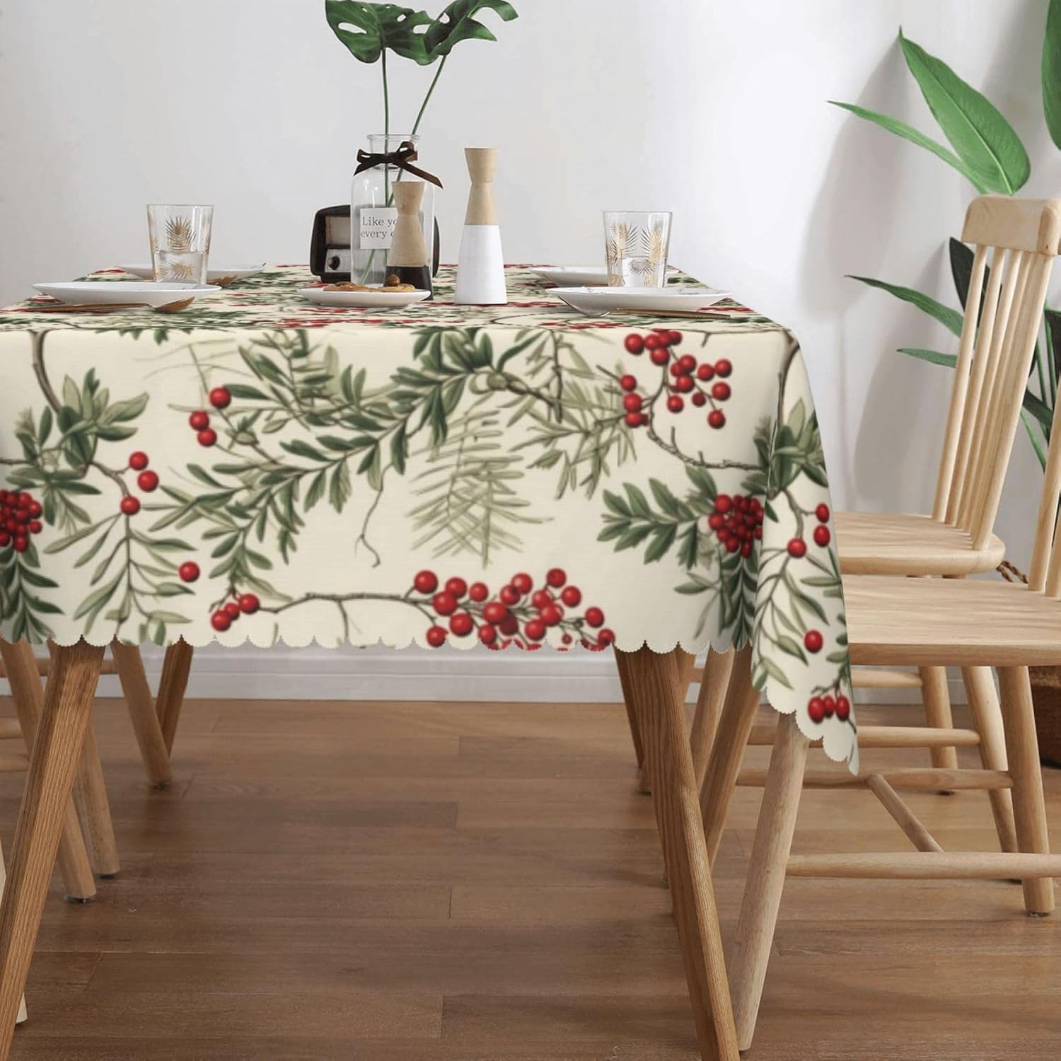 Aquarel Holly Berry kersttafel - Home Textiles Premium recensie en prijs