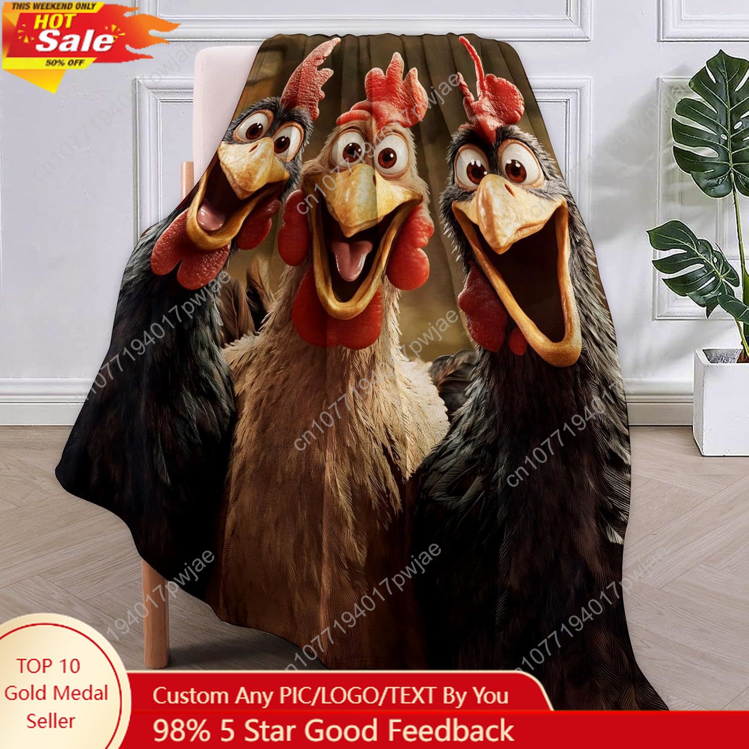 Kippen deken cadeaus voor vrou - Home Textiles Blanket recensie en prijs