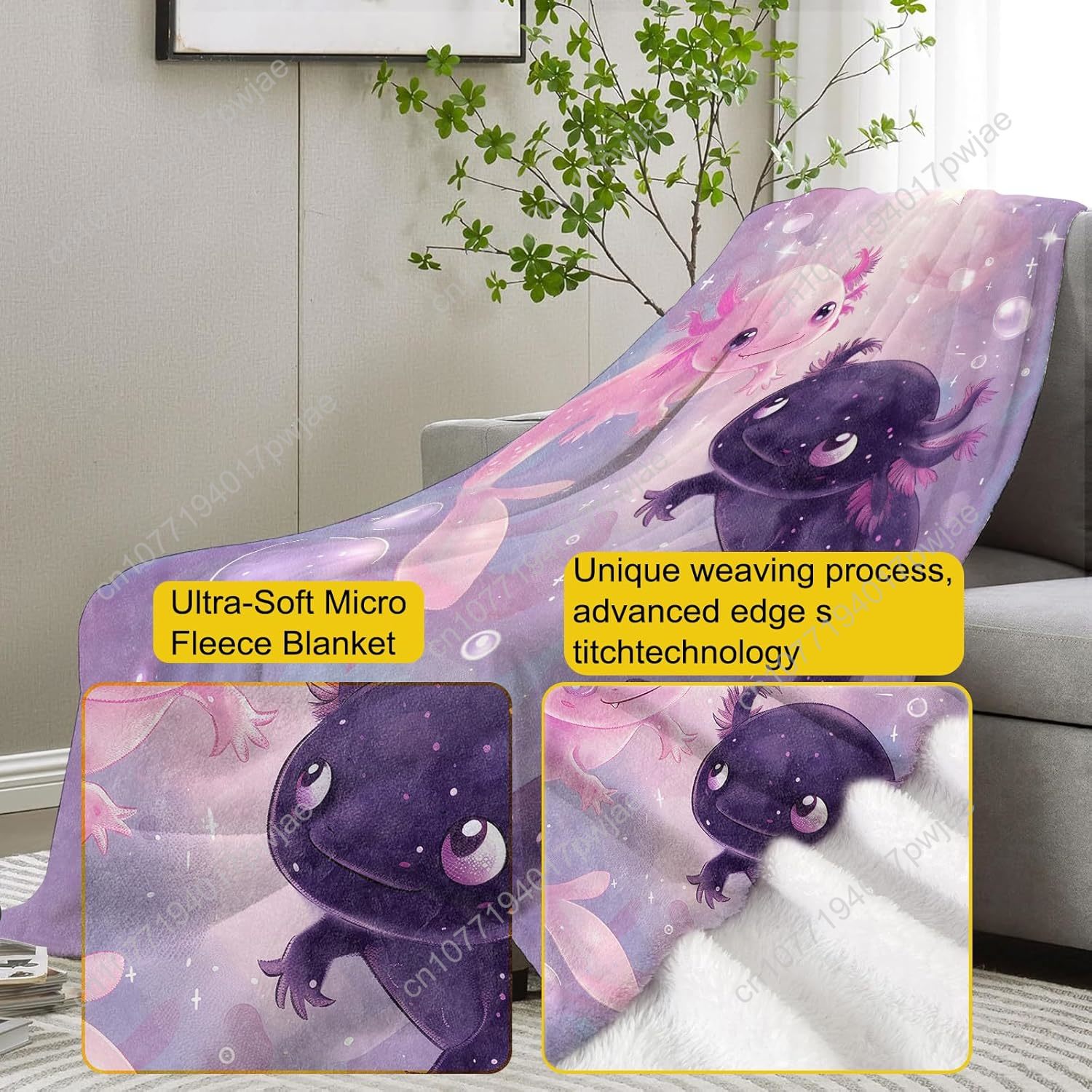 Axolotl Deken Schattig Axolotl - Home Textiles Blanket recensie en prijs