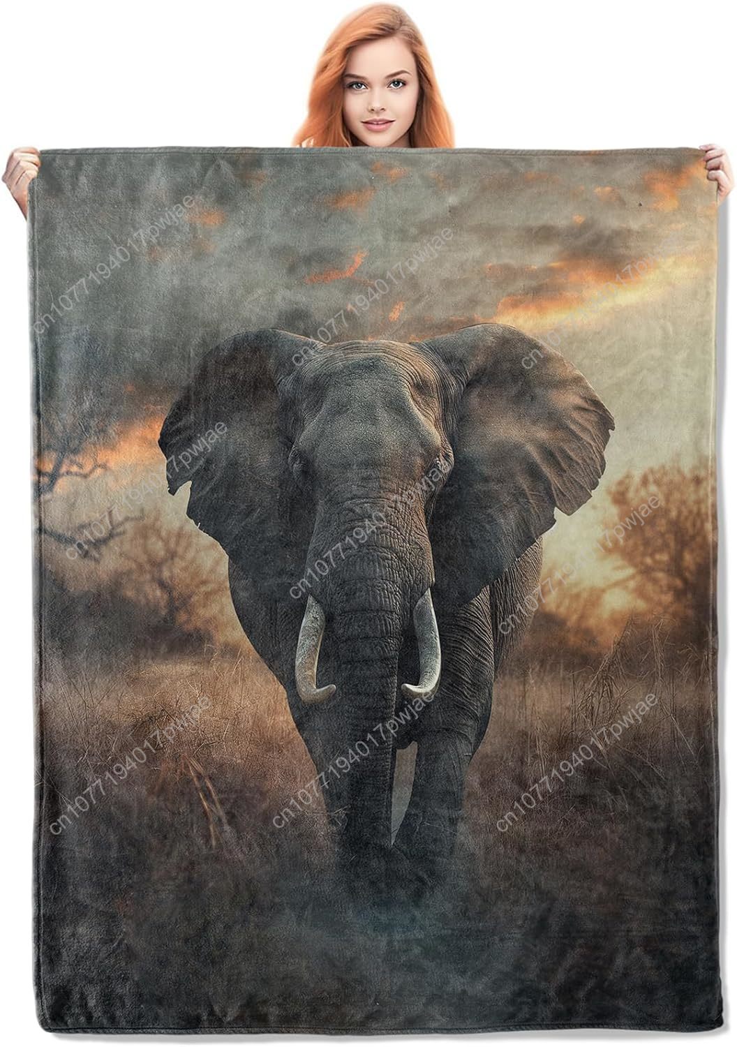 Fleece deken met olifant, real - Home Textiles Blanket recensie en prijs