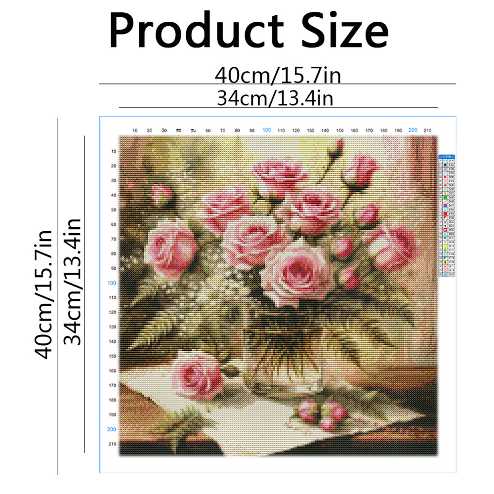 HUACAN Borduurpakketten Rose B - Home Textiles Discount recensie en prijs