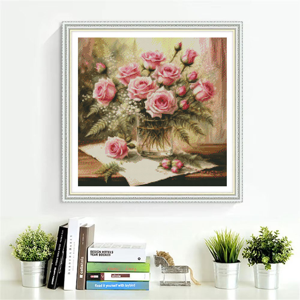 HUACAN Borduurpakketten Rose B - Home Textiles Discount recensie en prijs